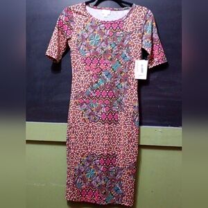 Multicolor Patterned Women's Dress